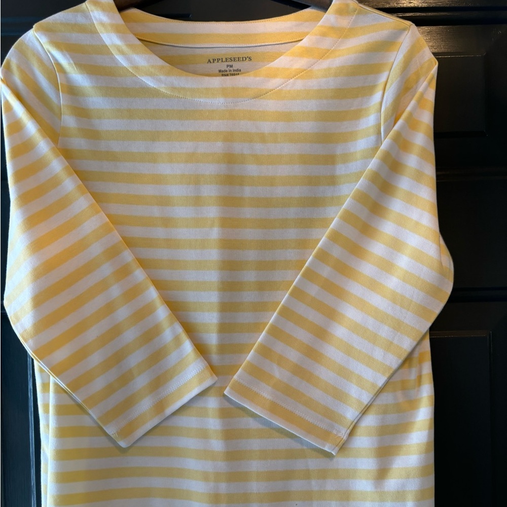 APPLESEEDS yellow striped top